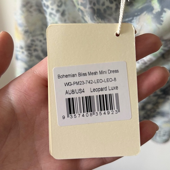 NWT PEPPERMAYO Bohemian Bliss Mesh Mini Dress - Leopard Luxe US Size 4 - Picture 10 of 11